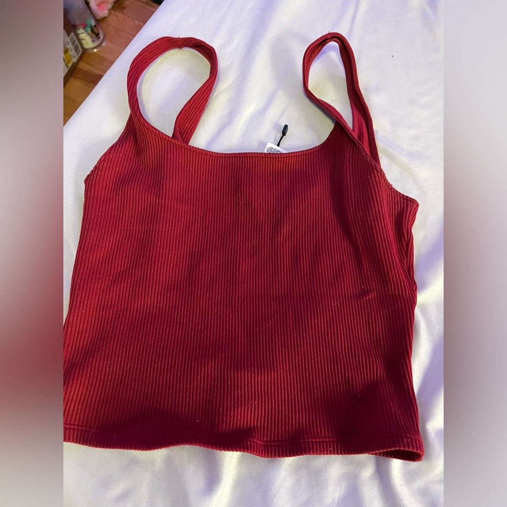 Dynamite Ribbed Burgundy Camisole
